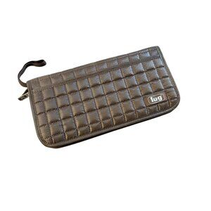 LUG Brown Quilted Tango Passport Travel Wallet